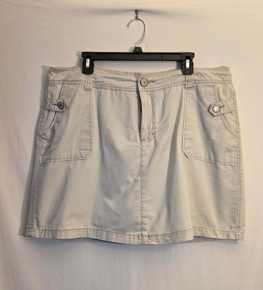 Faded Glory Beige Khaki Skort Women's 18w Minimalist Preppy